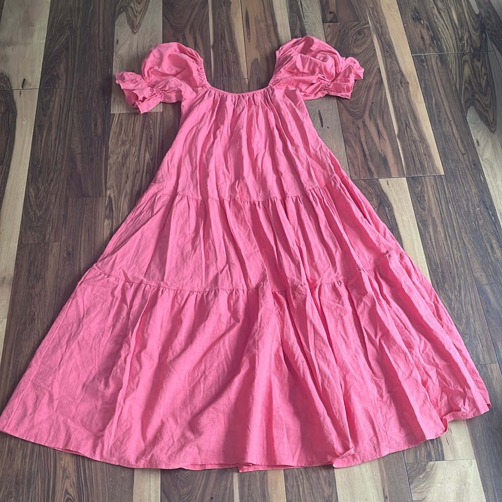 Showpo coral, maxi dress